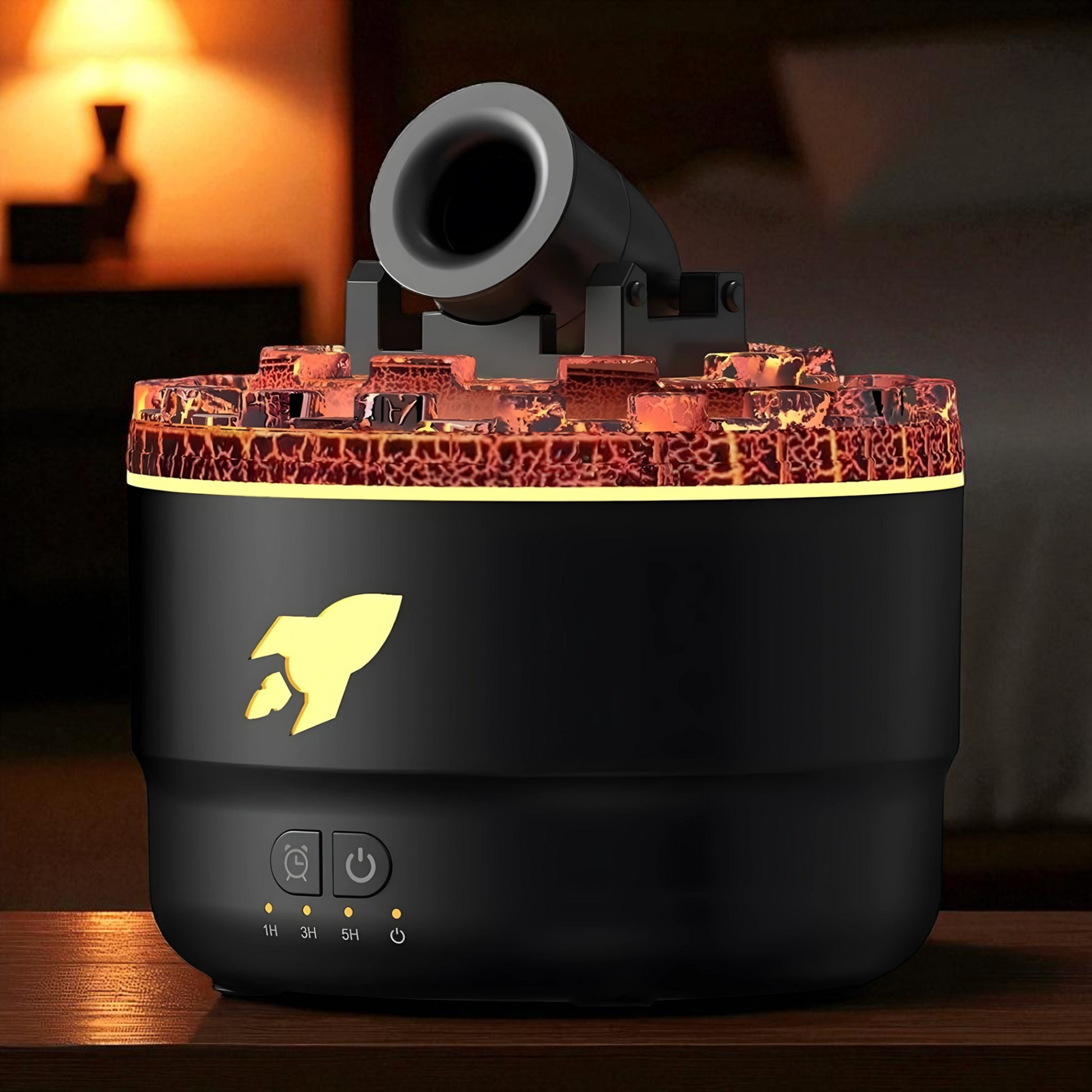 Difusores De Aromaterapia,Difusores De Ambiente Para El Hogar | Humidificador De Niebla De Fuego De Torreta,Difusor De Aire De Llama, Humidificador Difusor De Aire Con Luz De Volcán De 7