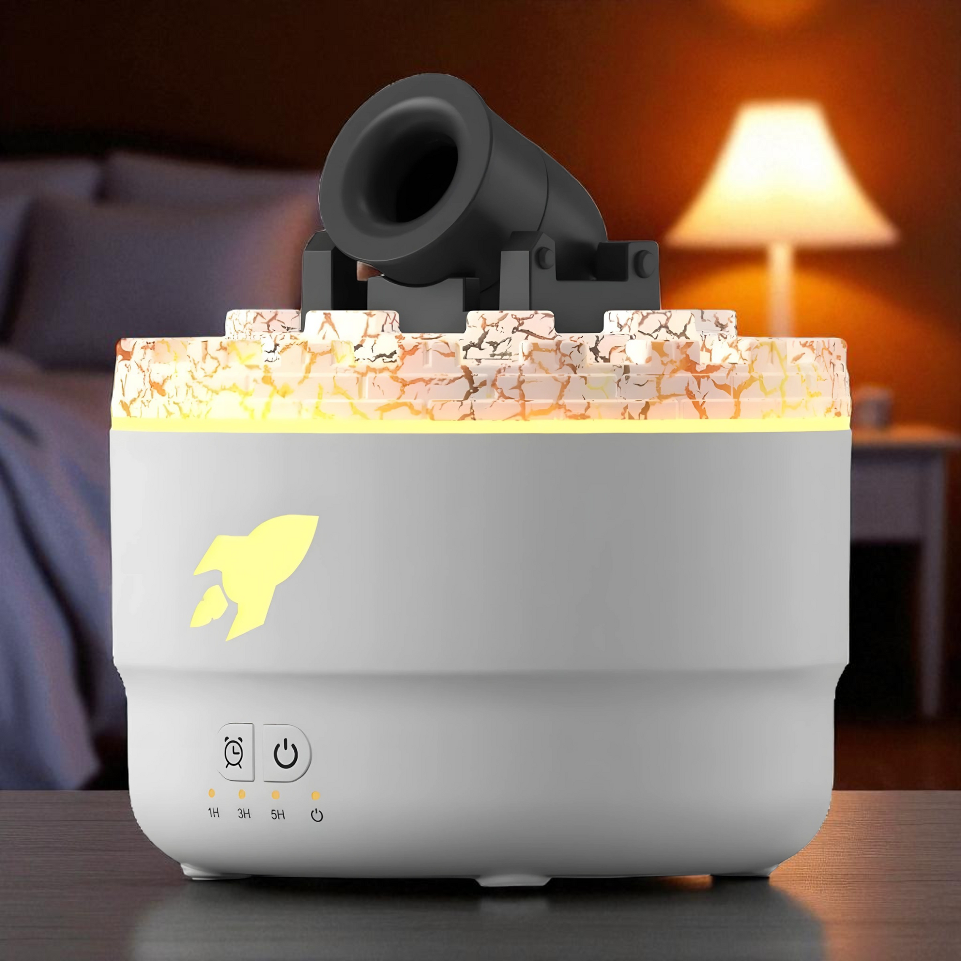 Difusores De Aromaterapia,Difusores De Ambiente Para El Hogar | Humidificador De Niebla De Fuego De Torreta,Difusor De Aire De Llama, Humidificador Difusor De Aire Con Luz De Volcán De 7